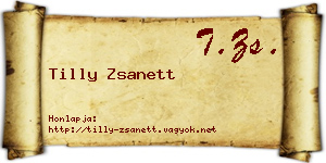 Tilly Zsanett névjegykártya